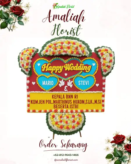 Papan Bunga Pernikahan Bugo